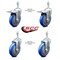 Service Caster 5 Inch Blue Polyurethane Swivel 3/8 Inch Stem Caster Total Lock Brake SCC, 2PK SCC-TSTTL20S514-PPUB-BLUE-381615-2S2 - alternate 4